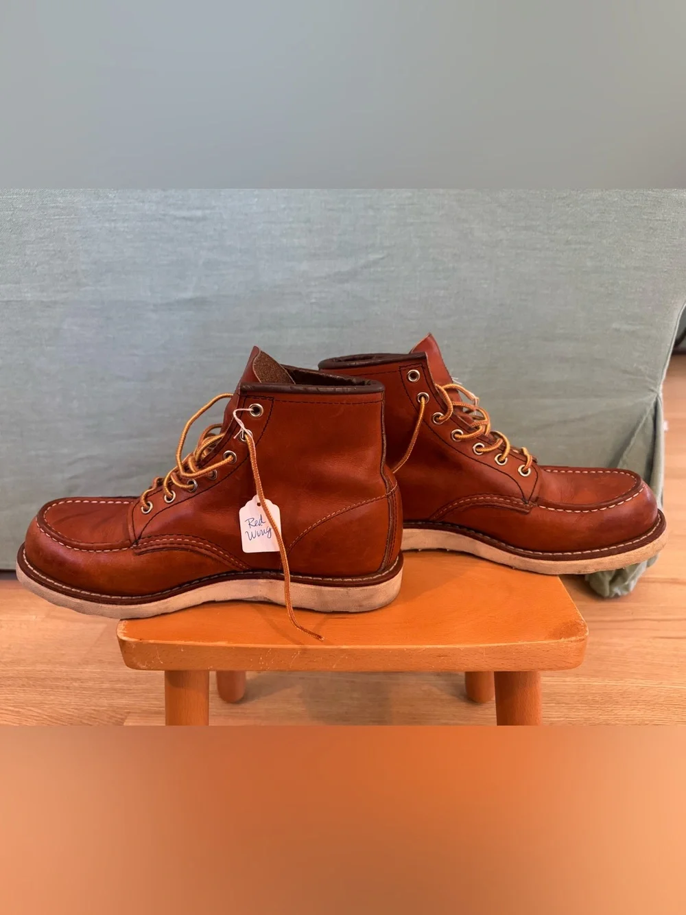 Red Wing Moc Toe Leather Boots